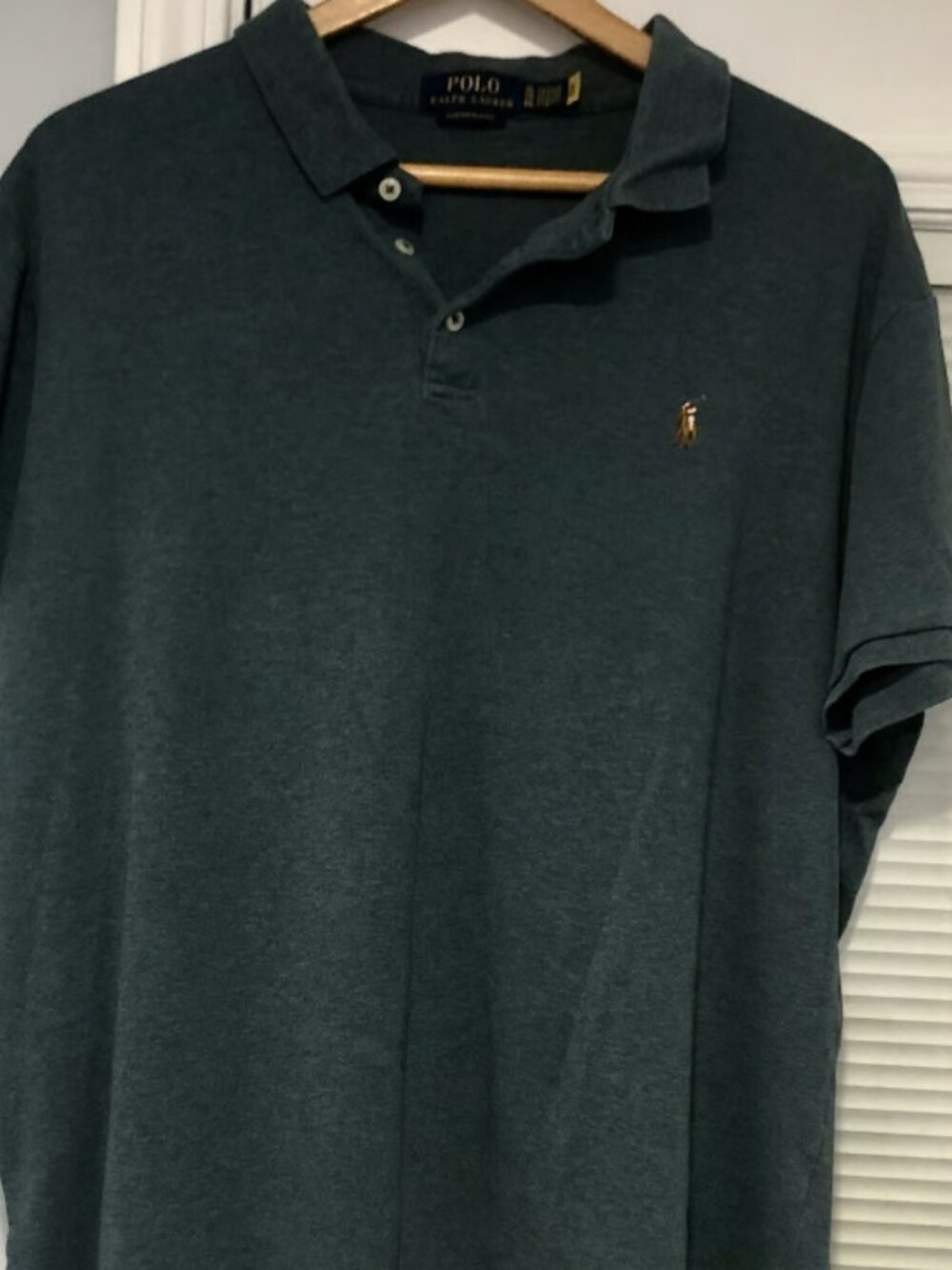 Polo Ralph Lauren Mens Custom Slim Fit Polo Shirt Navy XL Short Sleeve